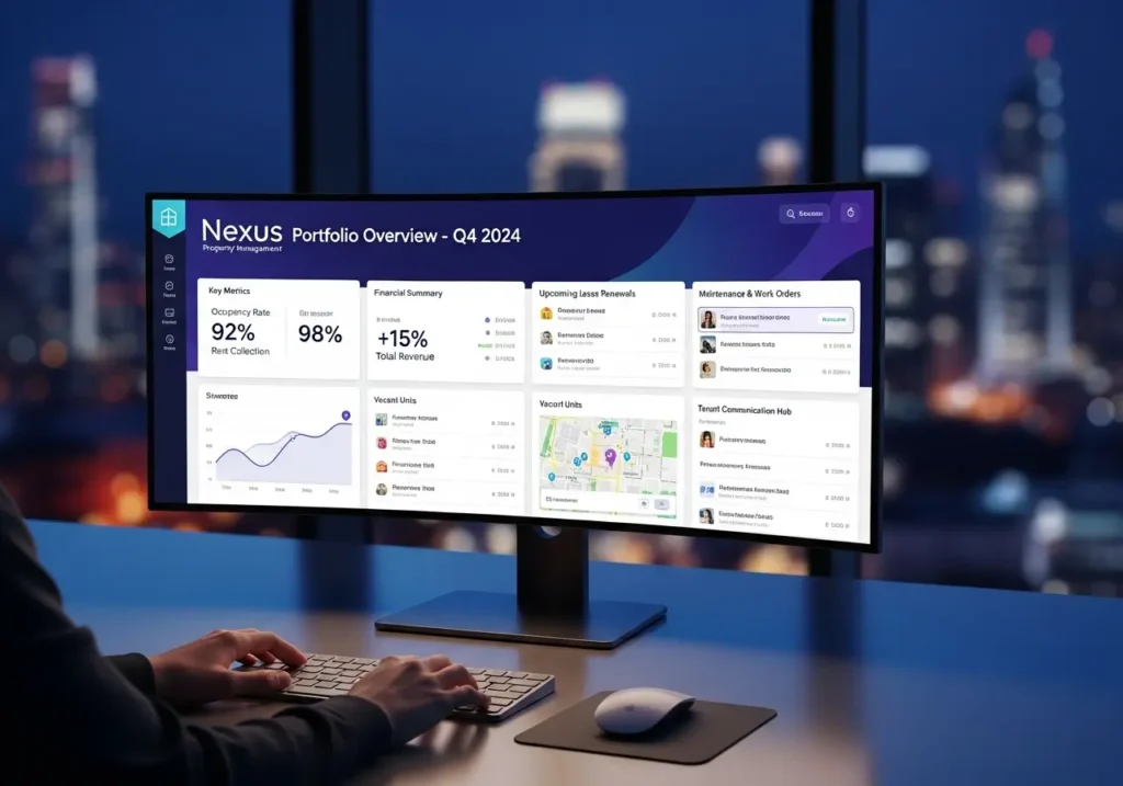 property management software dashboard