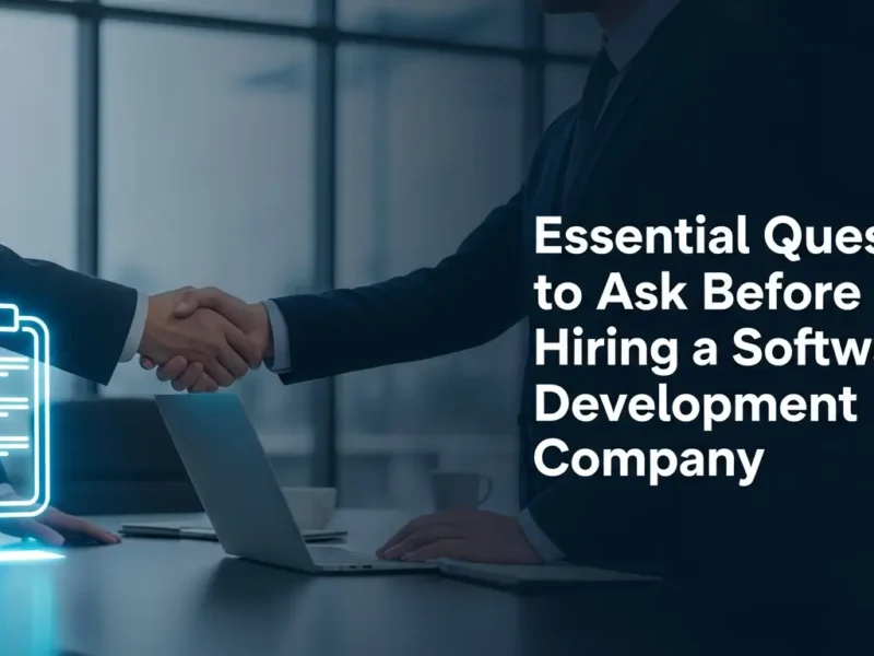 Essential Questions to Ask Before Hiring a Software Development Company